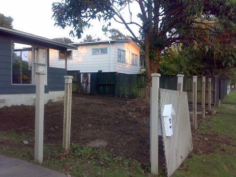 Lanscaping in progress 1