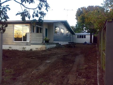 Lanscaping in progress 2